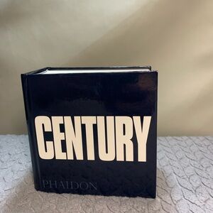 Phaidon Century Book with Bold White Text on Black Cover